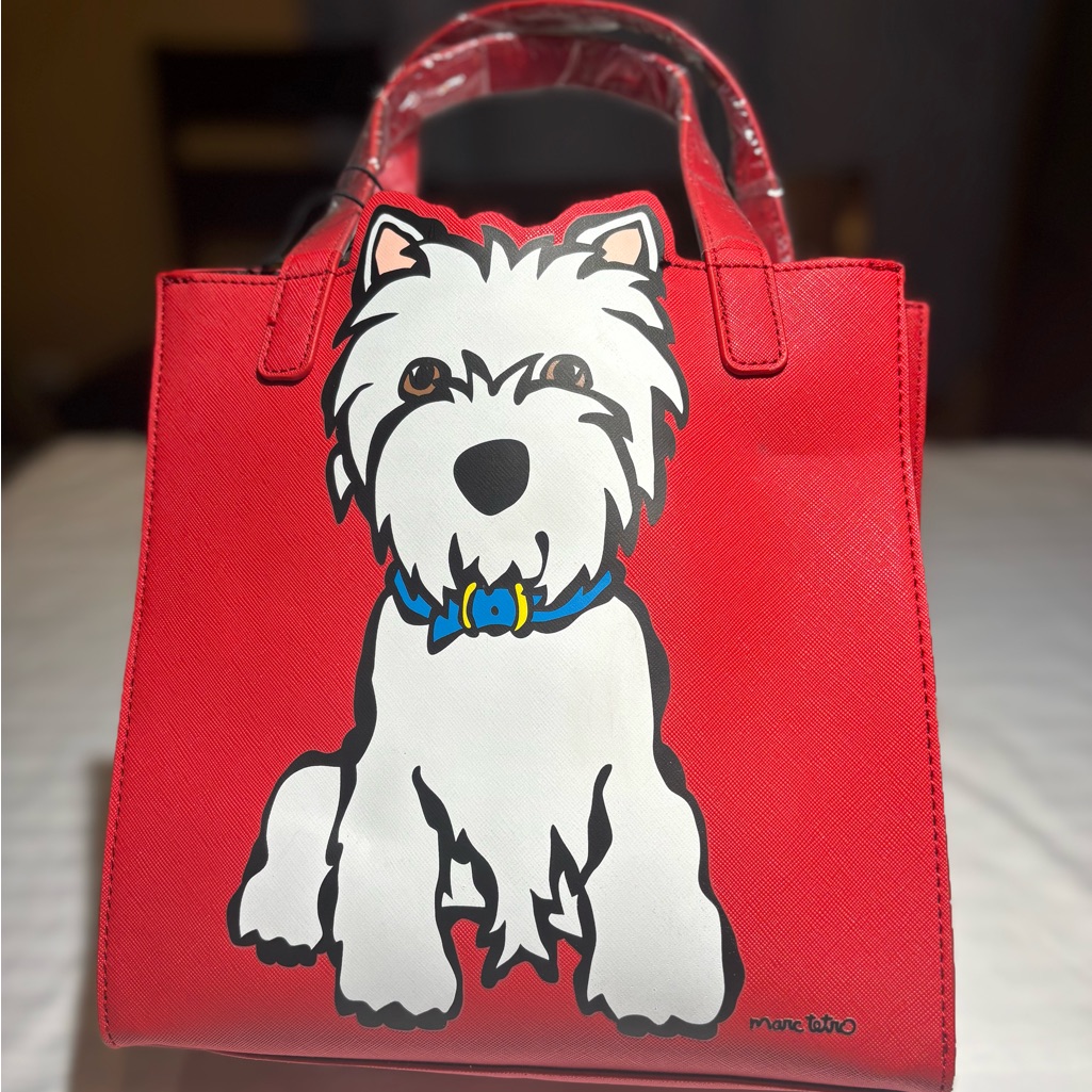 Red Dog Tote Bag